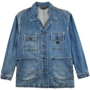 VTG 90s Ralph Lauren Polo Jeans Denim Barn Jacket Chore Coat Unisex S Oversized
